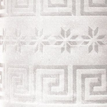 Nappe en papier damassé blanc avec motifs élégants, longueur de 8 mètres | jourdefete.com