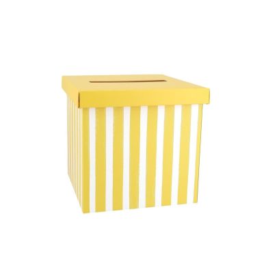 Urne à rayures Mix & Match 20x20 cm pour mariage, anniversaire ou fête | jourdefete.com