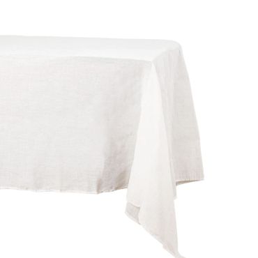 Une sublime nappe blanche avec effet de lin pour la table de votre événement | jourdefete.com