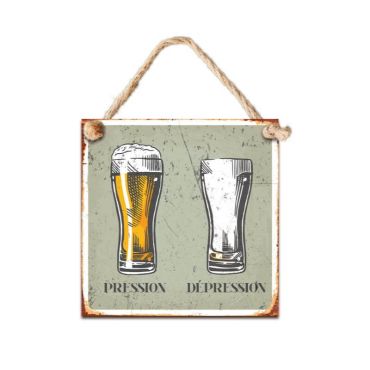 plaque en métal pression dépression