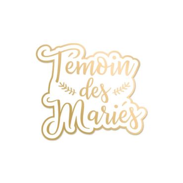 Broche dorée témoin du marié | jourdefete.com