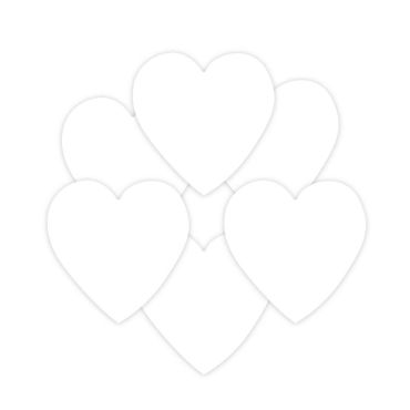 Confettis en forme de cœurs blancs de la collection vive les mariés | jourdefete.com