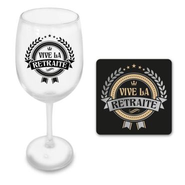 coffret verre à vin retraite | jourdefete.com
