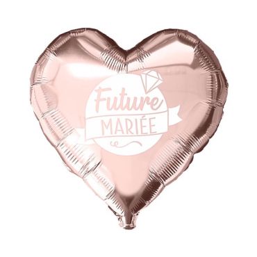 Ballon en aluminium cœur future mariée rose | jourdefete.com
