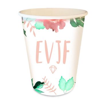 6 gobelets en carton EVJF | jourdefete.com