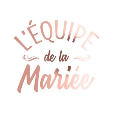 Transfert textile l'équipe de la mariée | jourdefete.com