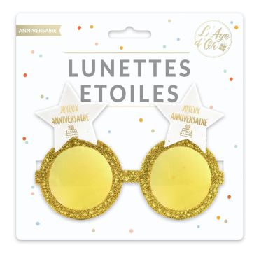 Lunettes Étoilées Joyeux Anniversaire, accessoire festif | jourdefete.com