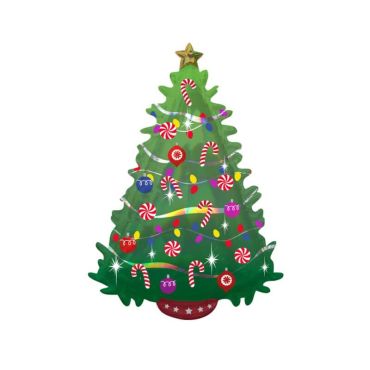 ballon supershape de Noël sapin vert de 91 cm | jourdefete.com