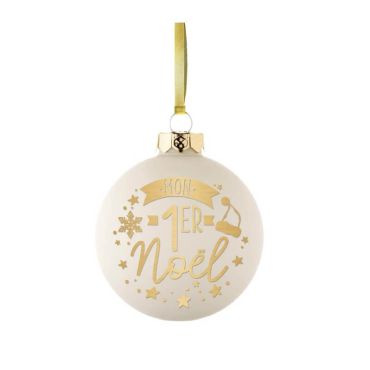 SUSPENSION FORME BOULE DE NOEL "1ER NOEL"
