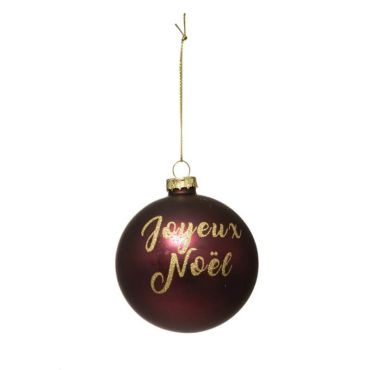 boule en verre à suspendre Joyeux Noël couleur aléatoire | jourdefete.com