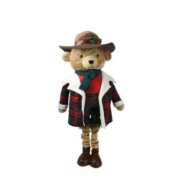 Ours de Noël habillé style Lords H117 cm pour décoration festive | jourdefete.com