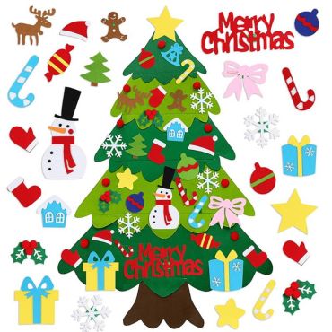 sapin de noël en feutrine DIY de 100 cm | jourdefete.com