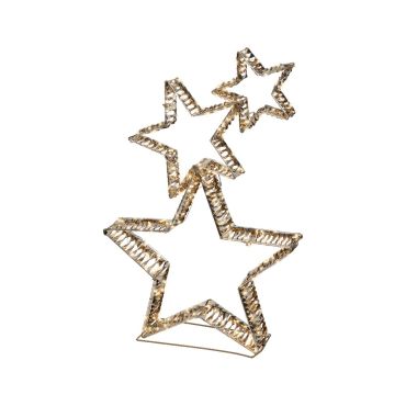 Étoiles lumineuses LED effet flash or et blanc chaud pour décoration de Noël | jourdefete.com