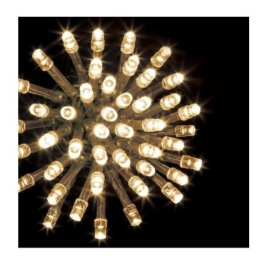 guirlande électrique lumineuse blanc chaud 100 led | jourdefete.com