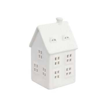 Photophore maison en céramique blanche pour Noël | jourdefete.com