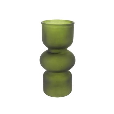 Vase Judith en verre mat vert design moderne | jourdefete.com