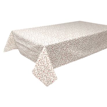 Nappe de Noël imprimée sucre d’orge et paillettes 140 x 240 cm | jourdefete.com