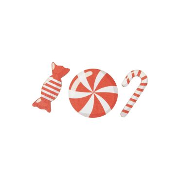 Lot de 6 décorations sucreries en bois pour Noël | jourdefete.com