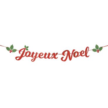 guirlande de lettres Joyeux Noël de 2 mètres | jourdefete.com