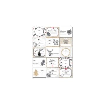 15 étiquettes autocollantes de Noël sur le thème Nature | jourdefete.com