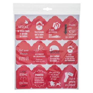 24 étiquettes autocollantes de Noël collection fun | jourdefete.com 24 étiquettes autocollantes de Noël collection fun | jourdefete.com