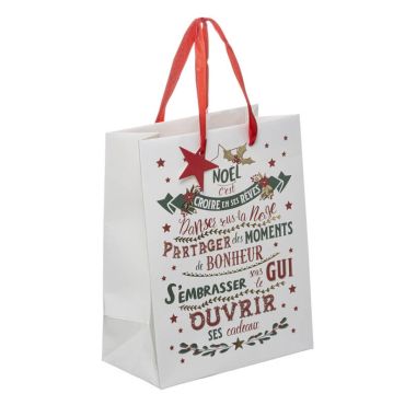 sac cadeaux de Noël impressions de mots petit modèle | jourdefete.com
