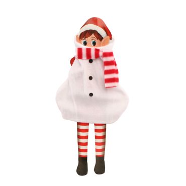 Lutin farceur de Noël déguisé en bonhomme de neige | jourdefete.com