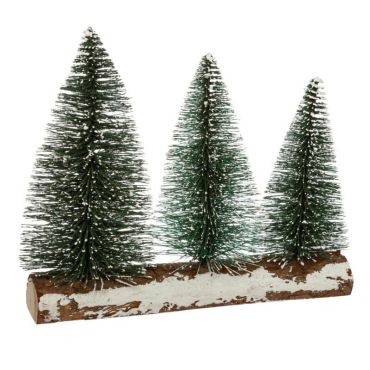 3 sapins de Noël sur branche de 22 cm | jourdefete.com