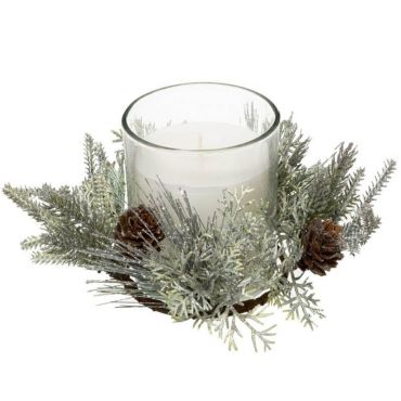 bougie parfumée branches de Noël | jourdefete.com