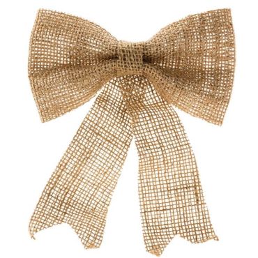 nœud toile de jute de 24 cm | jourdefete.com