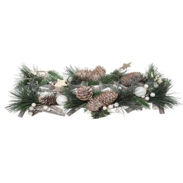 bûche de 4 photophores noël polaire | jourdefete.com