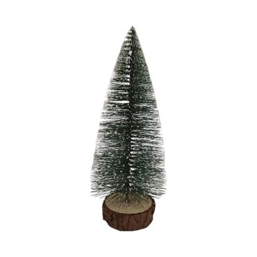 Sapin de Noël décoratif à poser vert avec socle en bois Nature Pure | jourdefete.com