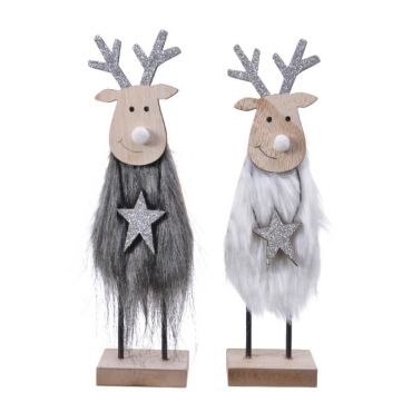 renne polaire à poser couleur aléatoire de 22 cm | jourdefete.com