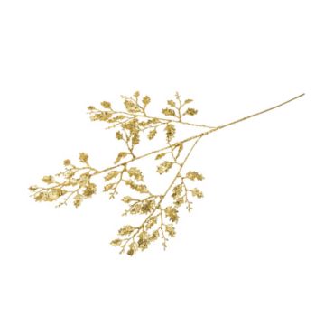branche de houx avec paillettes or 78-cm | jourdefete.com