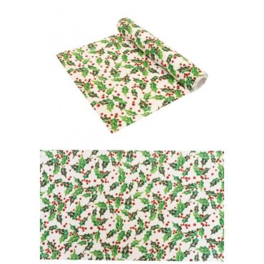 chemin de table houx et paillettes dorées | jourdefete.com