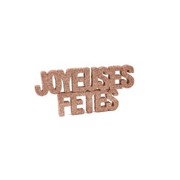 deco noel joyeuses fetes rose gold | jourdefete.com