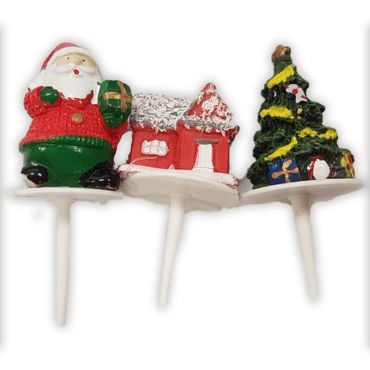 piques decoration buche de noel | jourdefete.com