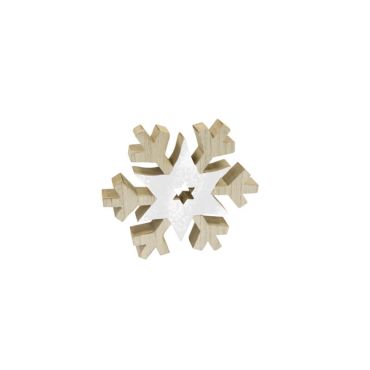 flocon de neige en bois de 15 cm | jourdefete.com