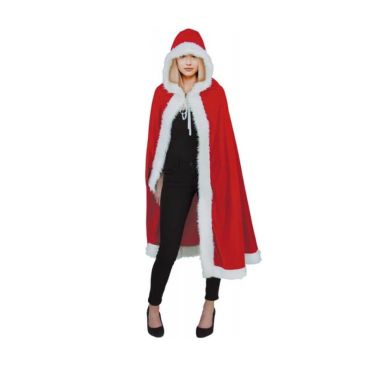 cape de Noël pour femme velours et peluche