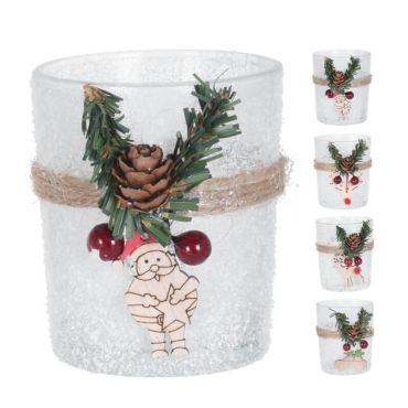 photophore givre sapin pomme de pin | jourdefete.com