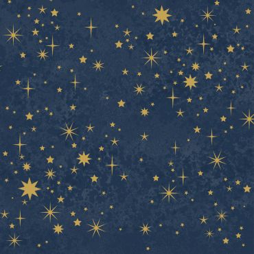 Serviettes de Noël bleu nuit avec étoiles dorées scintillantes | jourdefete.com