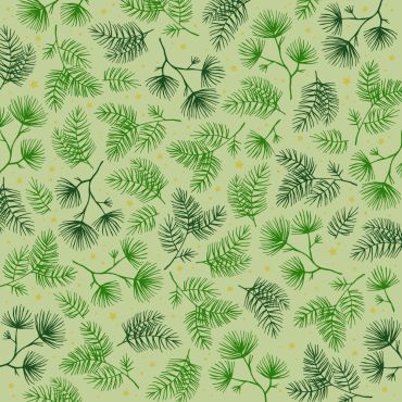 Serviettes de Noël avec branches de sapin et étoiles dorées | jourdefete.com