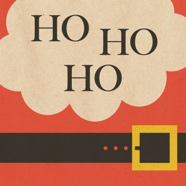 Serviettes en papier Noël motif ceinture Père Noël avec inscription Ho Ho Ho | jourdefete.com