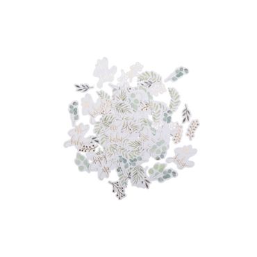 100 confettis de table blancs et verts de la collection oh baby | jourdefete.com