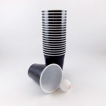 Gobelets "Beer Pong" x20 - Noir