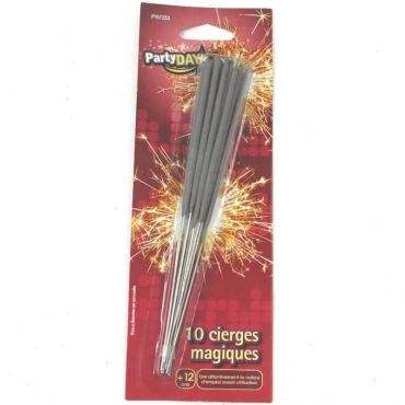 Blister de 10 cierges magiques - 18 cm