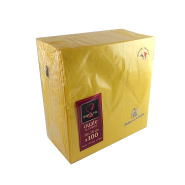 100 Serviettes Ouate de Cellulose Jaune