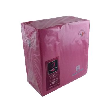 100 Serviettes Ouate de Cellulose Fushia