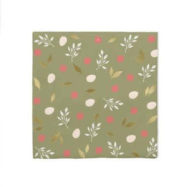 Pack de 10 serviettes - Joyeuses Pâques - Motifs naturels | jourdefete.com