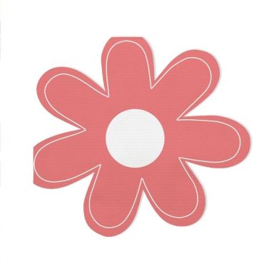 Pack de 10 serviettes - Joyeuses Pâques - Motifs de fleur rouge | jourdefete.com